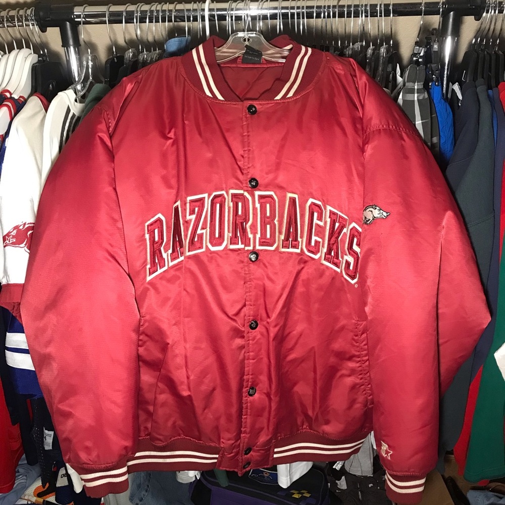 Arkansas Razorbacks Starter Jacket Satin Red XL